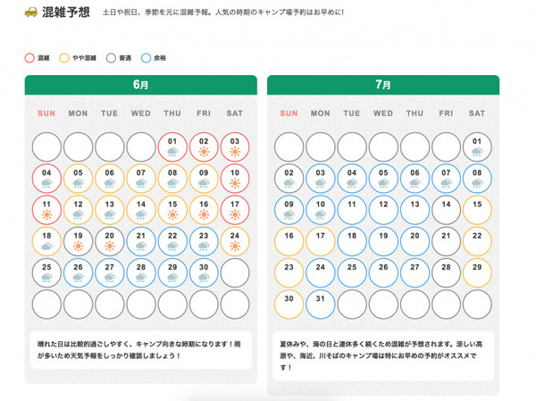 キャンプ場の混み具合を人工知能で予測するキャンプ場検索サイトがオープン