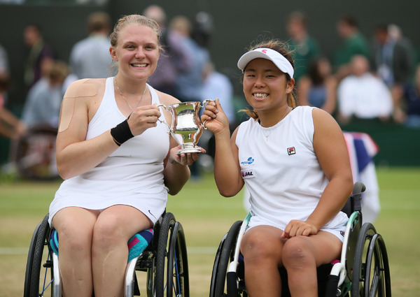 上地結衣、ウィンブルドン車いすテニスの部女子ダブルス4連覇