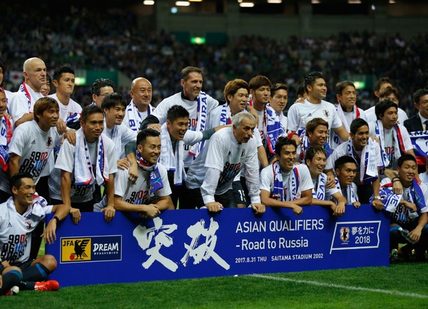 日本が6大会連続のW杯出場（2017年8月31日）