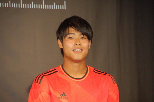 U-20サッカー日本代表の岩崎悠人選手（2017年10月2日）