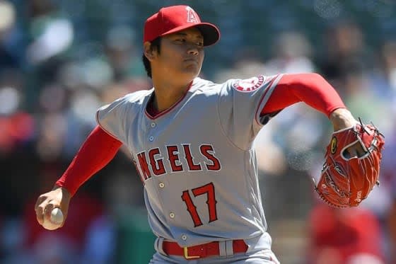 メジャー初登板で初勝利を挙げたエンゼルス・大谷翔平【写真：Getty Images】