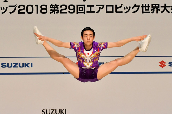 エアロビック世界大会、シニア男子シングルの斉藤瑞己が3連覇