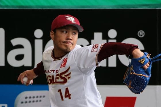 5年連続最多奪三振のタイトルに挑む楽天・則本【写真：荒川祐史】