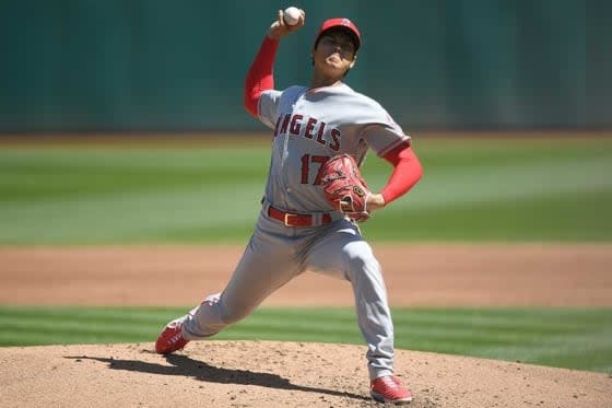 初先発で初勝利を挙げたエンゼルス・大谷翔平【写真：Getty Images】