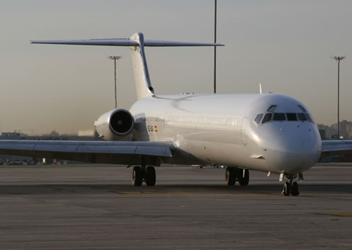 何らかの事故がおきた可能性があるスイフト・エアのMD83（同型機）