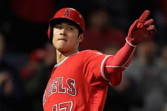 内野安打で出塁しトラウトのタイムリーで生還した大谷【写真：Getty Images】