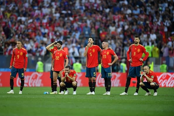 ロシアW杯ベスト16で姿を消したスペイン代表　photo/Getty Images