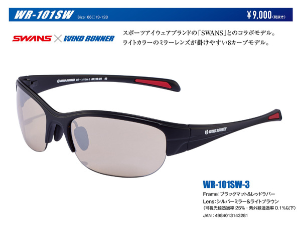 ロード・フィールドスポーツ向けのサングラス「WIND RUNNER」シリーズ発売