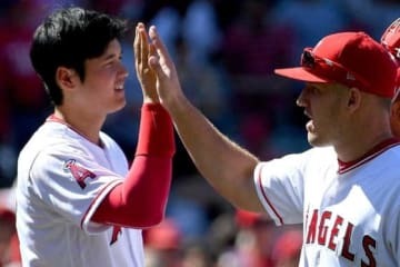 エンゼルス・大谷翔平とマイク・トラウト【写真：Getty Images】