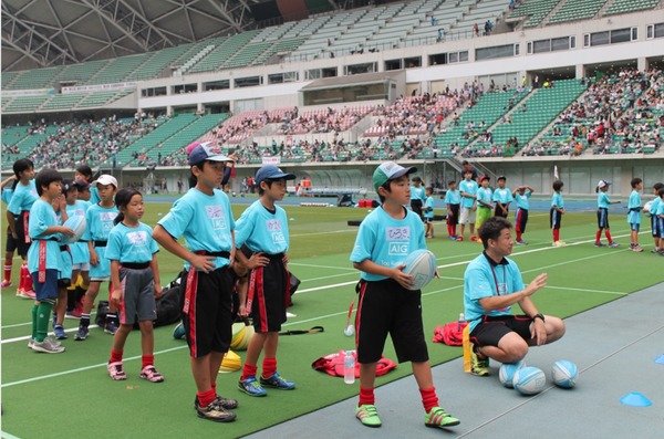 小学生タグラグビー教室「AIG Tag Rugby Tour」が東京、名古屋、大阪で開催