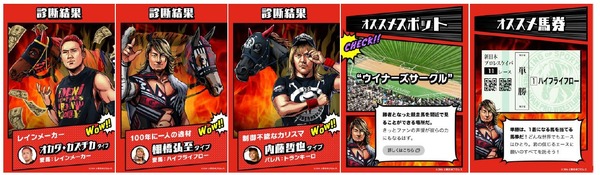 JRA×新日本プロレス、性格診断コンテンツ「新日本プロレスケイバ」公開