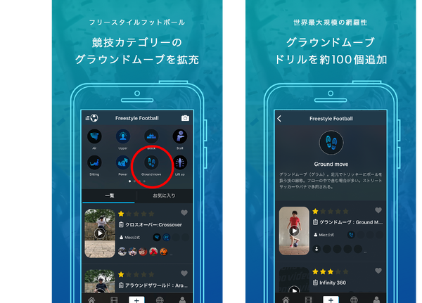 スポーツ動画投稿アプリ「Miez」競技カテゴリにストリートサッカーが登場