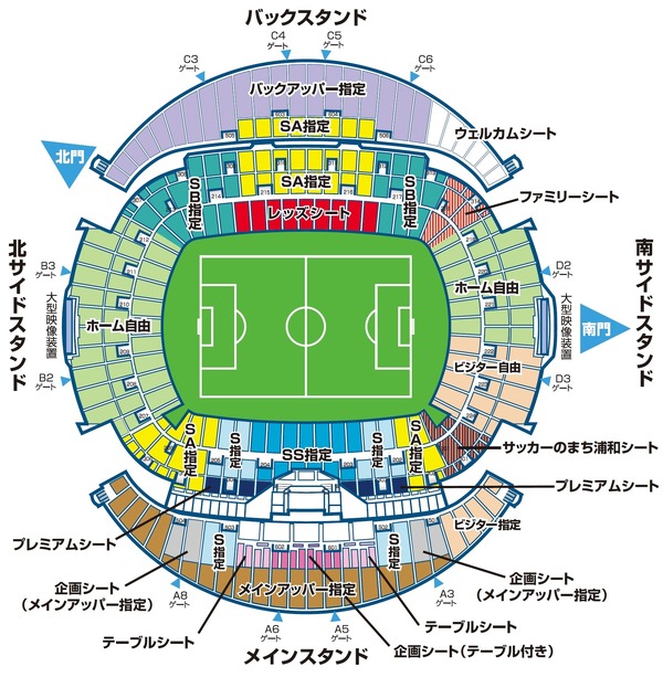 浦和レッズ、埼玉スタジアムの席種・席割りに関する設定変更を実施