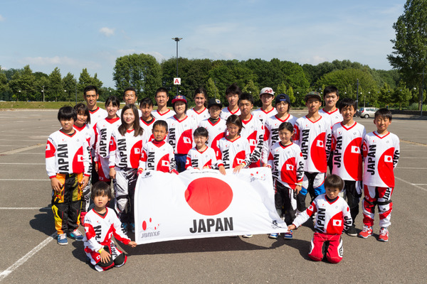 2014年のBMX世界選手権でチャレンジクラスに出場する日本選手団
