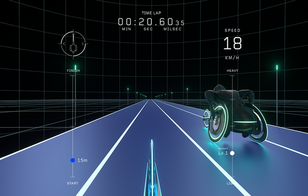 VR空間を疾走する通信対戦型の車いすエンターテイメント「CYBER WHEEL X」発表