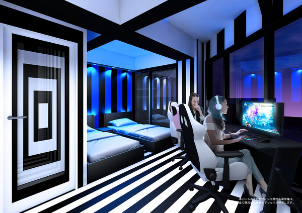 国内初となるeスポーツ特化型ホテル「e-ZONe ～電脳空間～」が2020年に開業