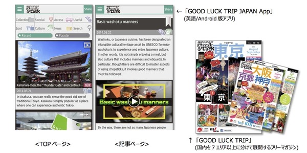 日本旅行に役立つアプリ「GOOD LUCK TRIP」英語版をリリース