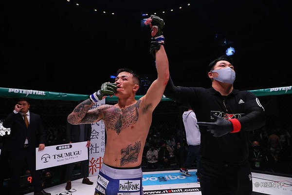 【格闘技／RIZIN TRIGGER 1st】萩原京平、地元・神戸の再起戦で“TKO勝利” 大晦日は「ドミネーター選手やりましょう」