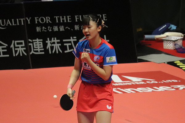 張本美和、圧巻ストレートで4－0勝利に貢献　過密日程も「疲れはあったけど怪我はなく元気」と気丈に振る舞う【Tリーグ】