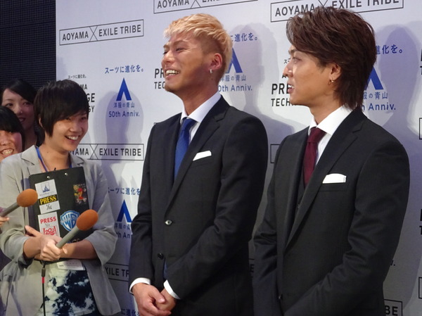 「スーツでダンス、決まったんじゃないかな（笑）」…「EXILE」 TAKAHIROさん、SHOKICHIさん 新CM発表会で