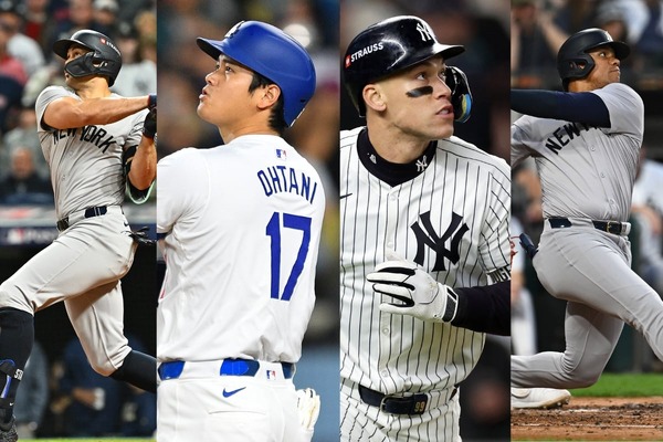【MLB】公式打撃データ上位を独占、最強打者4人が激突するワールドシリーズ　大谷翔平、ジャッジらを米記者分析「本塁打ショーを期待」