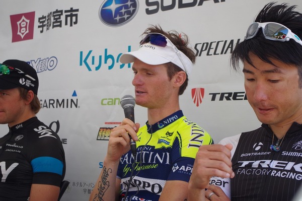 2014ジャパンカップサイクルロードレース、3位のグレッガ・ボレ（ビーニファンティーニNIPPO）