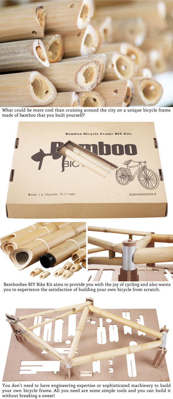 自分で作れる竹製フレームの自転車キット「バンブービー」が話題に