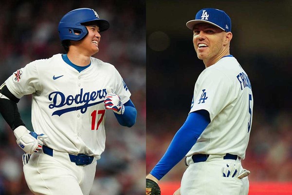 【MLB】「お茶目な二人」大谷翔平、フリーマンと“あざと可愛い”写真を撮り合う　仲良しシーンに反響「にやにやが止まらない」