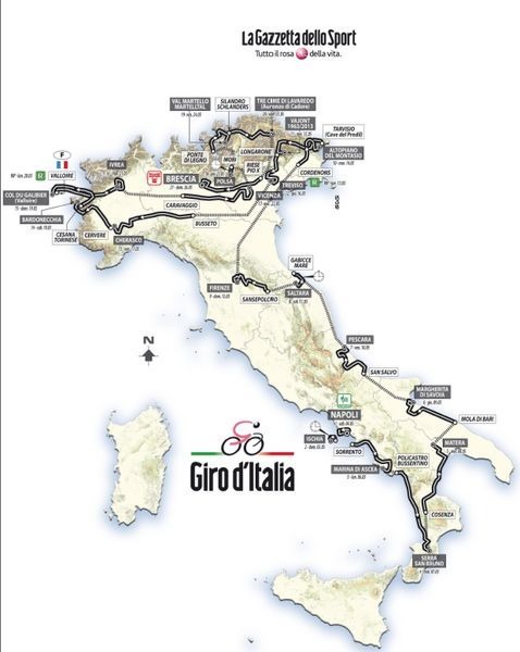 　第96回ジロ・デ・イタリアが5月4日に南イタリアのナポリで開幕する。山岳ステージが多く、上りのスペシャリストに有利なコース設定だ。第15ステージでフランスのガリビエ峠にゴール。第18ステージはヒルクライムタイムトライアル。第19、20ステージはドロミテ山塊での