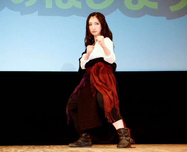 女妖怪ハンターに扮した、武田梨奈／『西遊記～はじまりのはじまり～』PRイベント