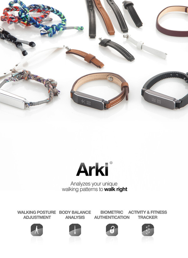 正しい姿勢で歩くことを教えてくれるウェアラブルデバイス「Arki」登場