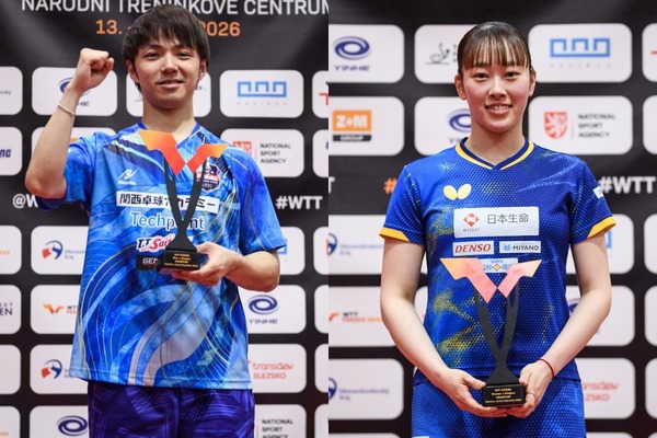 卓球日本の快進撃に公式が賛辞　木造勇人は「優勝で歓喜の鐘が鳴り響く」　2冠の赤江夏星は「圧倒的な強さ」【WTTフィーダー・ハビージョフ】