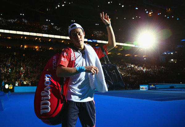 錦織圭対ノバク・ジョコビッチ（2014年11月15日）（c）Getty Images