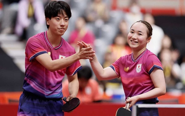 篠塚大登・伊藤美誠がスピード決着で3回戦へ　松島輝空・張本美和は北朝鮮ペアとの“激戦”に粘り勝ち【アジア大会2026卓球混合ダブルス】