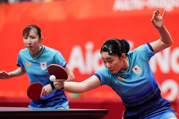 張本美和、早田ひなの“みわひな”ペアが圧勝で中国ペアとの頂上決戦へ　60年ぶり金メダル懸けて王曼昱・蒯曼組と激突【アジア大会2026卓球】