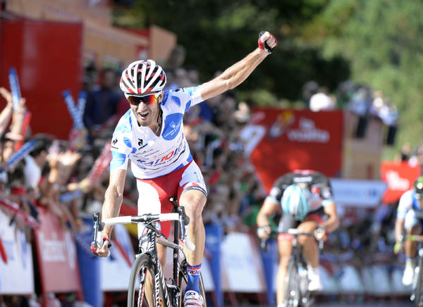 　第68回ブエルタ・ア・エスパーニャは8月27日、ラリン～フィステーラ間の189kmで第4ステージが行われ、カチューシャのダニエル・モレノ（31＝スペイン）が2年ぶり2度目の区間勝利を挙げた。