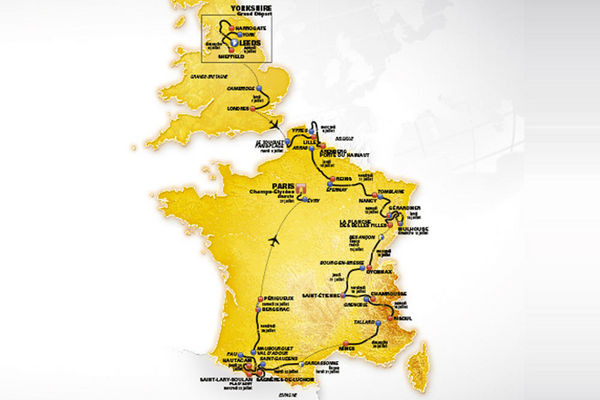 　2014年7月5日に英国リーズで開幕する第101回ツール・ド・フランスのコースが、10月23日にフランス・パリの国際会議場で発表された。サッカーＷ杯と重複する序盤の9日間は平たん区間。5日目は「北の地獄」と呼ばれる石畳の悪路を走る。最大の勝負どころはアルプスの第1