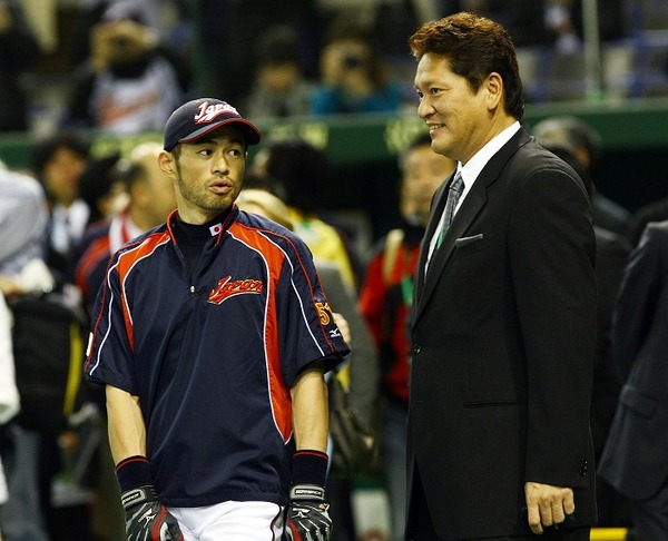 佐々木主浩とイチロー 参考画像 (2009年3月9日) (c) Getty Images