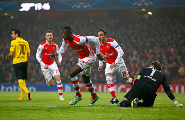 YAYA SANOGOが開始早々に先制点を決める（2014年11月26日）（c）Getty Images