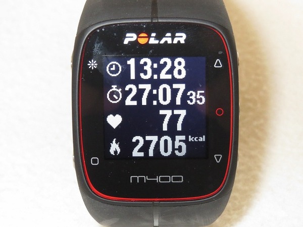 Polar M400 ブラック 画面表示