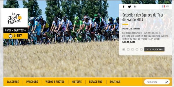 7月5日から27日まで開催される世界最大の自転車レース、第101回ツール・ド・フランスの主催者推薦による出場4チームが発表された。自動的に出場権を得た18チームを加え、合計22チーム（1チームは9人編成）が参加する。