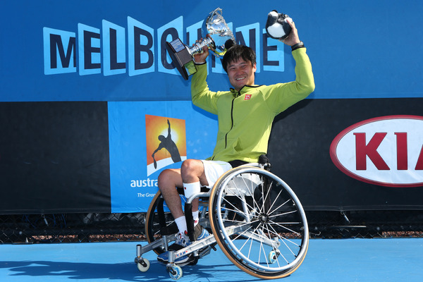 【全豪オープン15】車いすの部は国枝慎吾が男子シングルス3連覇、女子は上地が準優勝（c）Getty Images