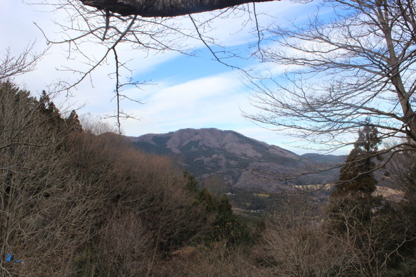 次の目的地難台山の姿。どっしりとした山容である。