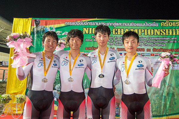アジア選手権男子エリートチームパーシュートで日本は2位