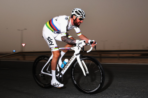 2015年ツアー・オブ・カタール第3ステージ個人タイムトライアル、世界王者のブラッドリー・ウィギンス（チームスカイ）