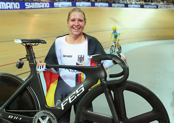 2015年UCIトラック世界選手権、女子ポイントレースでシュテファニー・ポール（ドイツ）が優勝