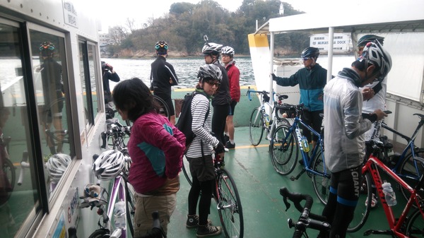 しまなみ海道サイクリングのようす