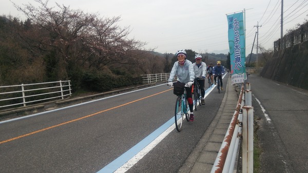 しまなみ海道サイクリングのようす