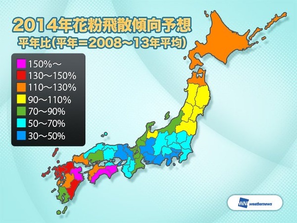 花粉の飛散傾向