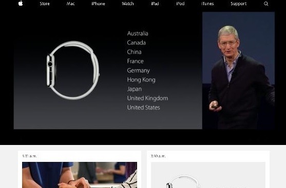 Apple Watchについて説明を行ったティム・クックCEO（キャプチャ）